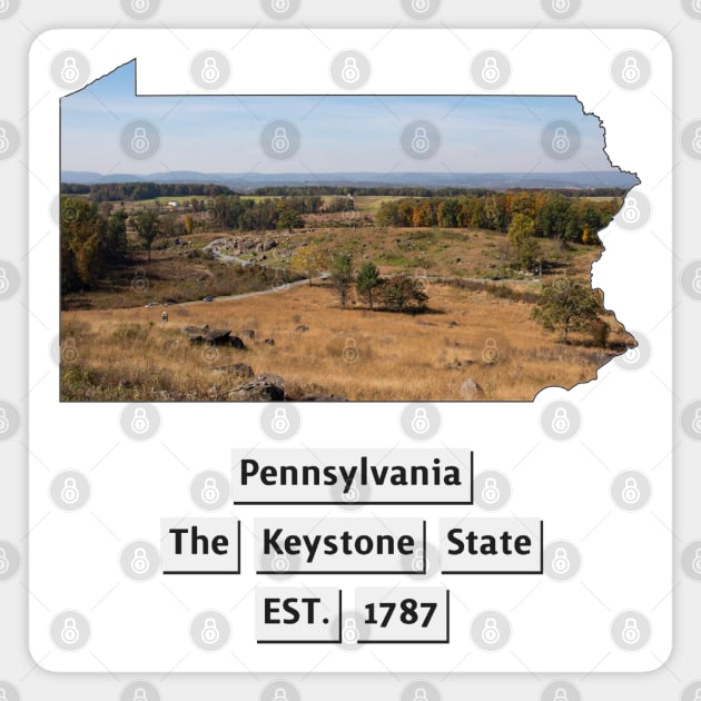 Pennsylvania USA Magnet by Designs by Dyer